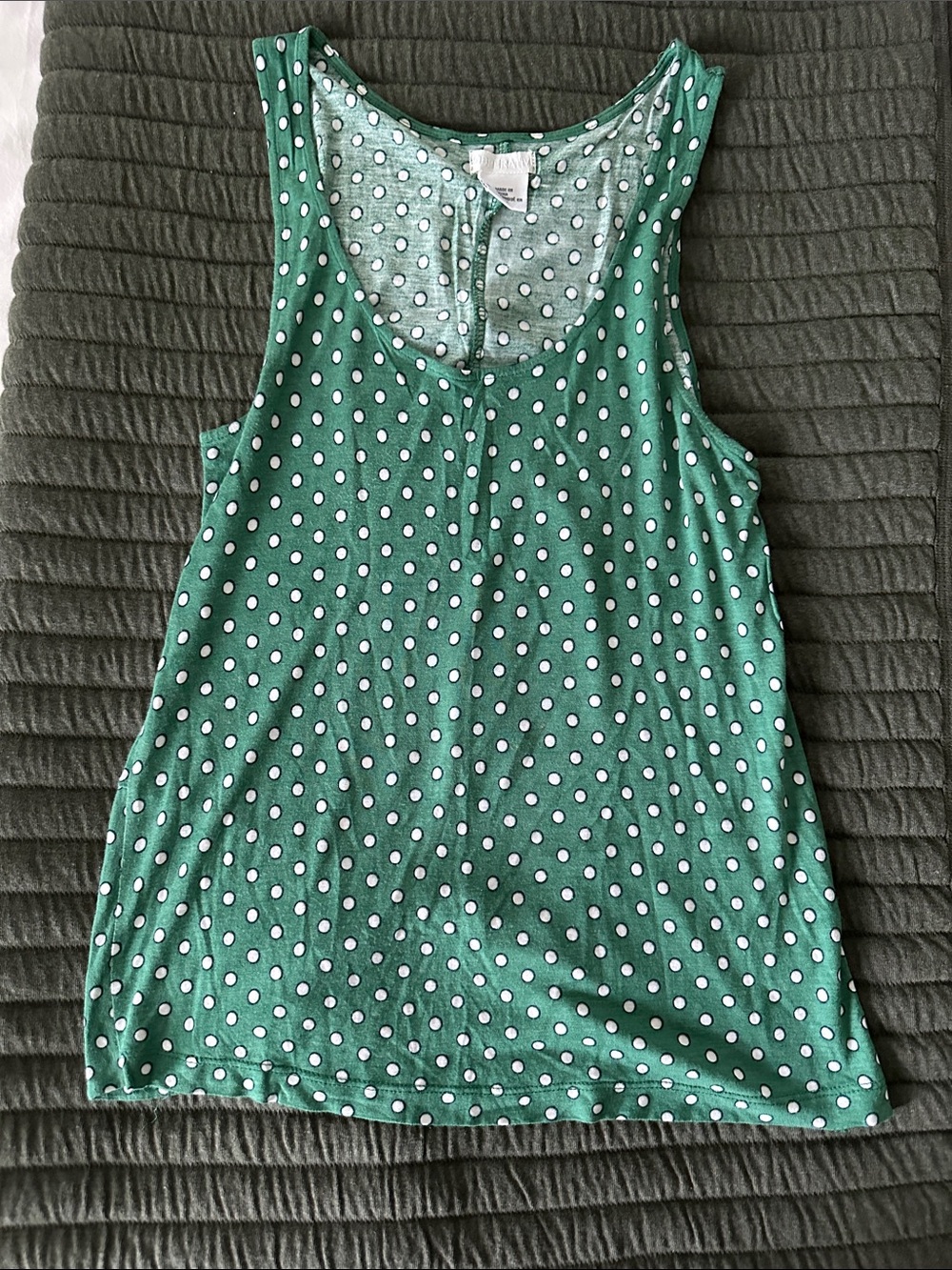 Cooperative Green Polka Dot Tank Top